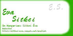 eva sitkei business card